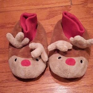 Child's Reindeer Slippers (size toddler 9-10)